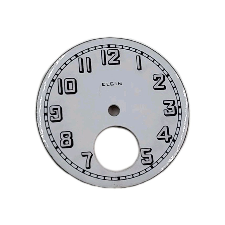Elgin 28.9mm Sunk Enamel No Second Subdial Pocket Watch Dial Only 1836