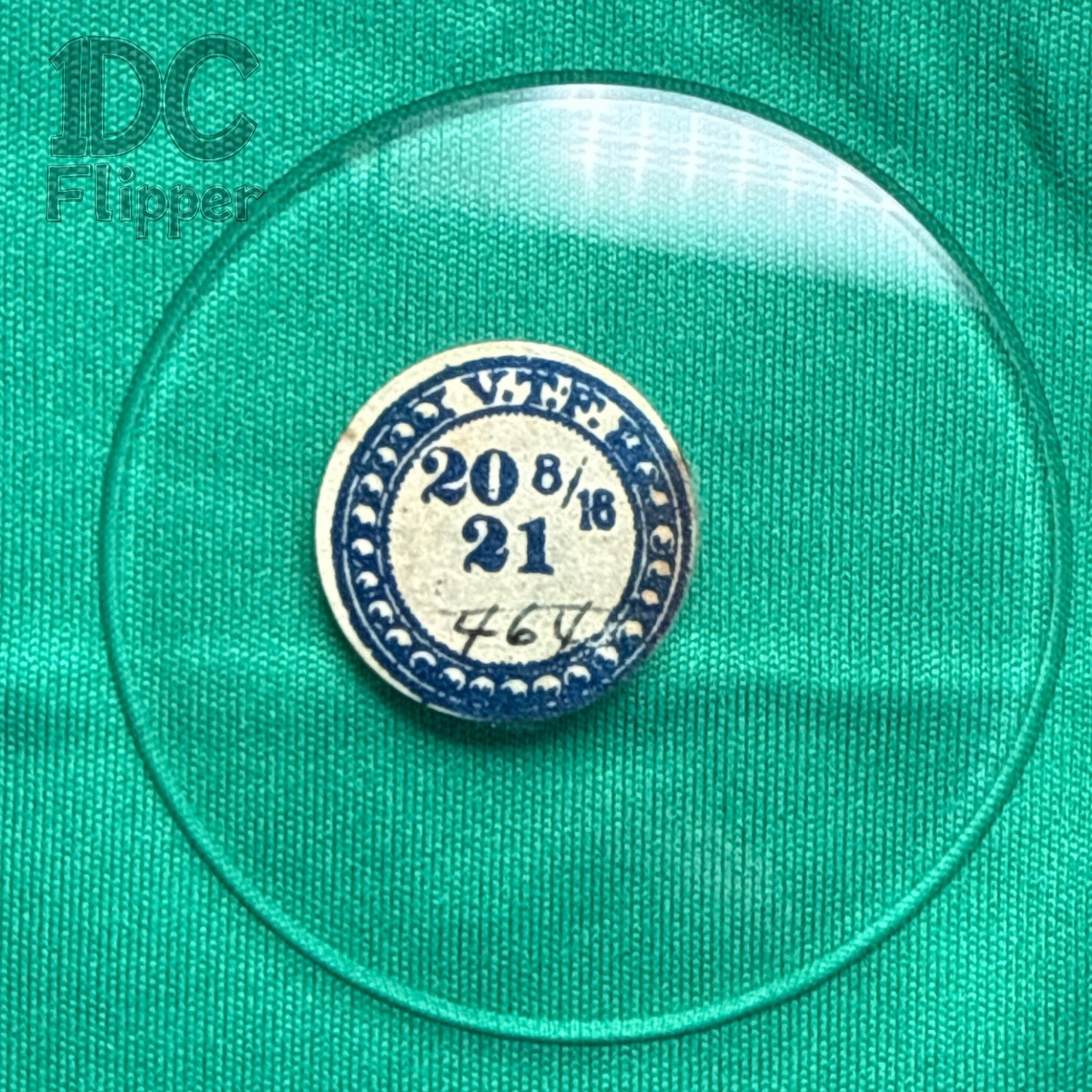 Ligne 20 8/16 Pocket Watch Crystal Concave Thick: 1.5mm C20-2 NOS Read!