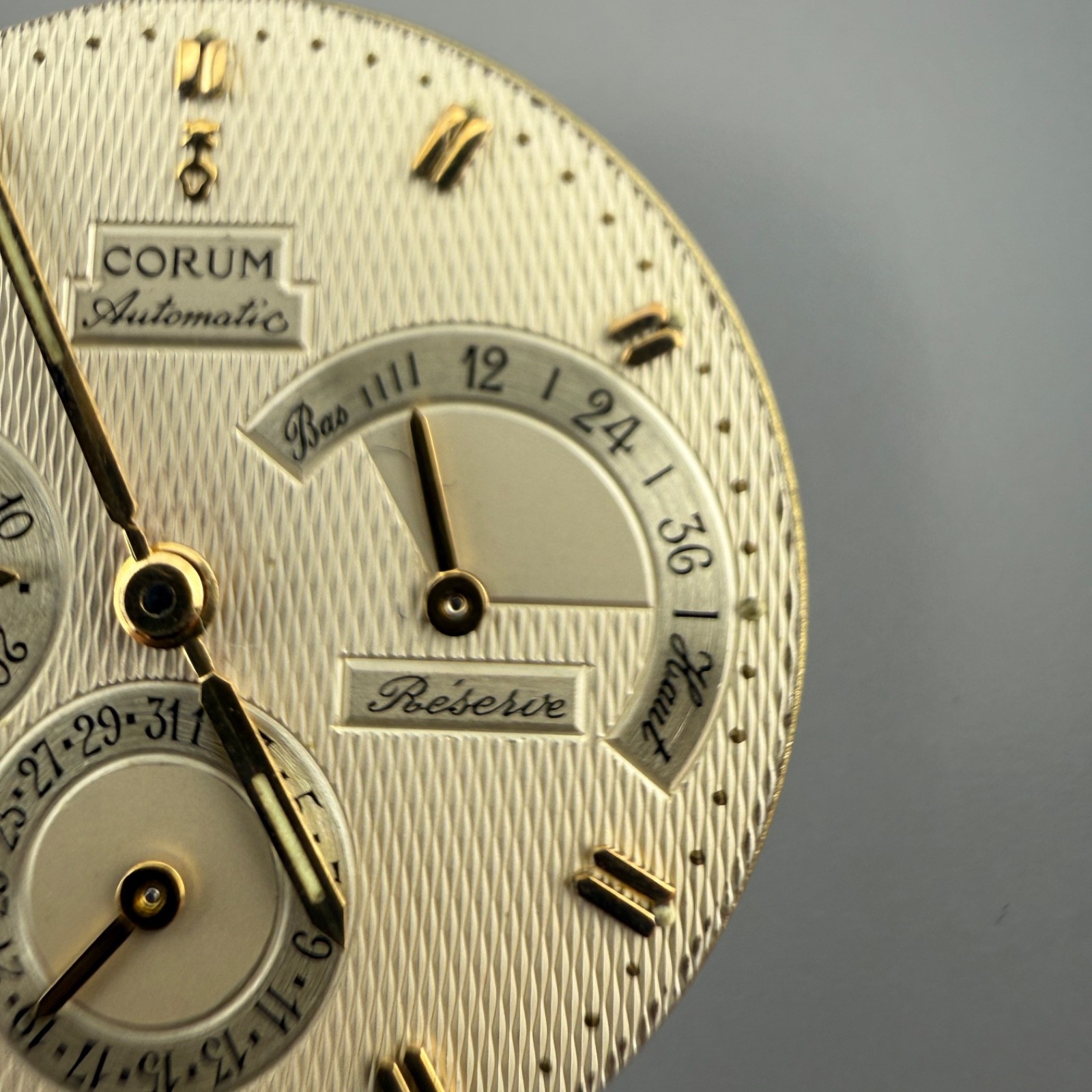 Corum Autom 25mm Watch Movement Power Reserve 26mm Dial Working