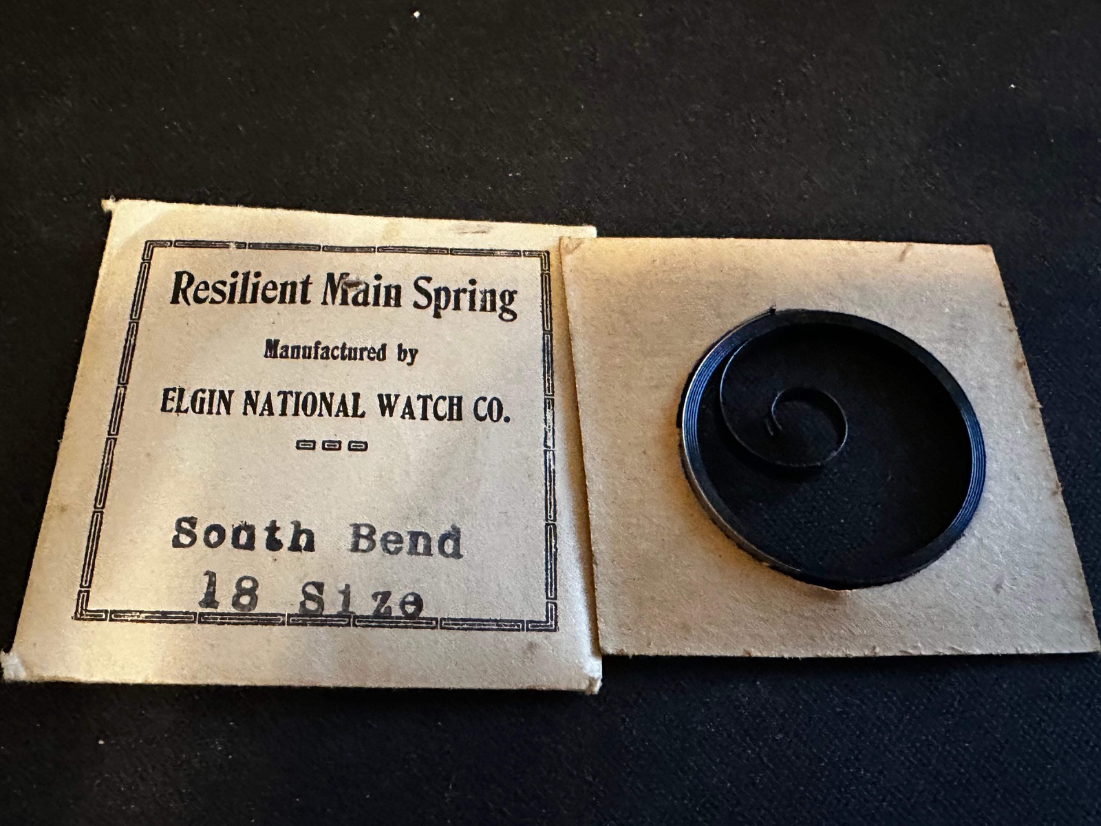 South Bend 18s Mainspring No. 9525 Made by Elgin – Steel
