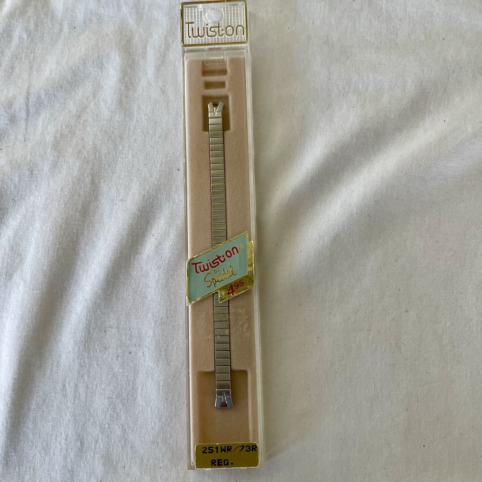 VINTAGE Twist-On Speidel Ladies Watch Band 251WP/73R New Old Stock Silver