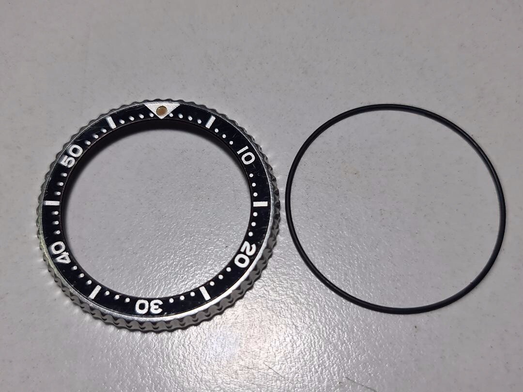 GENUINE BLACK BEZEL BROWN PATINA SEIKO DIVERS 150m 7002-7000 7002-7001 7002-7009