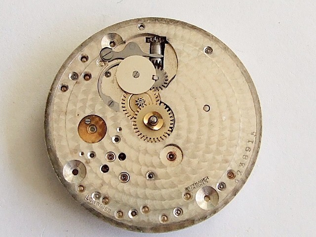 Tiffany & Co Art Deco pocket watch movement Longines 17.79 ABC. Working