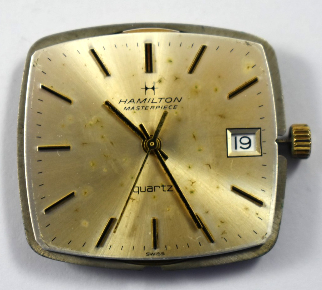 Vintage Hamilton Masterpiece Quartz Date ETA 955.112 Wrist Watch Movement lot.qb
