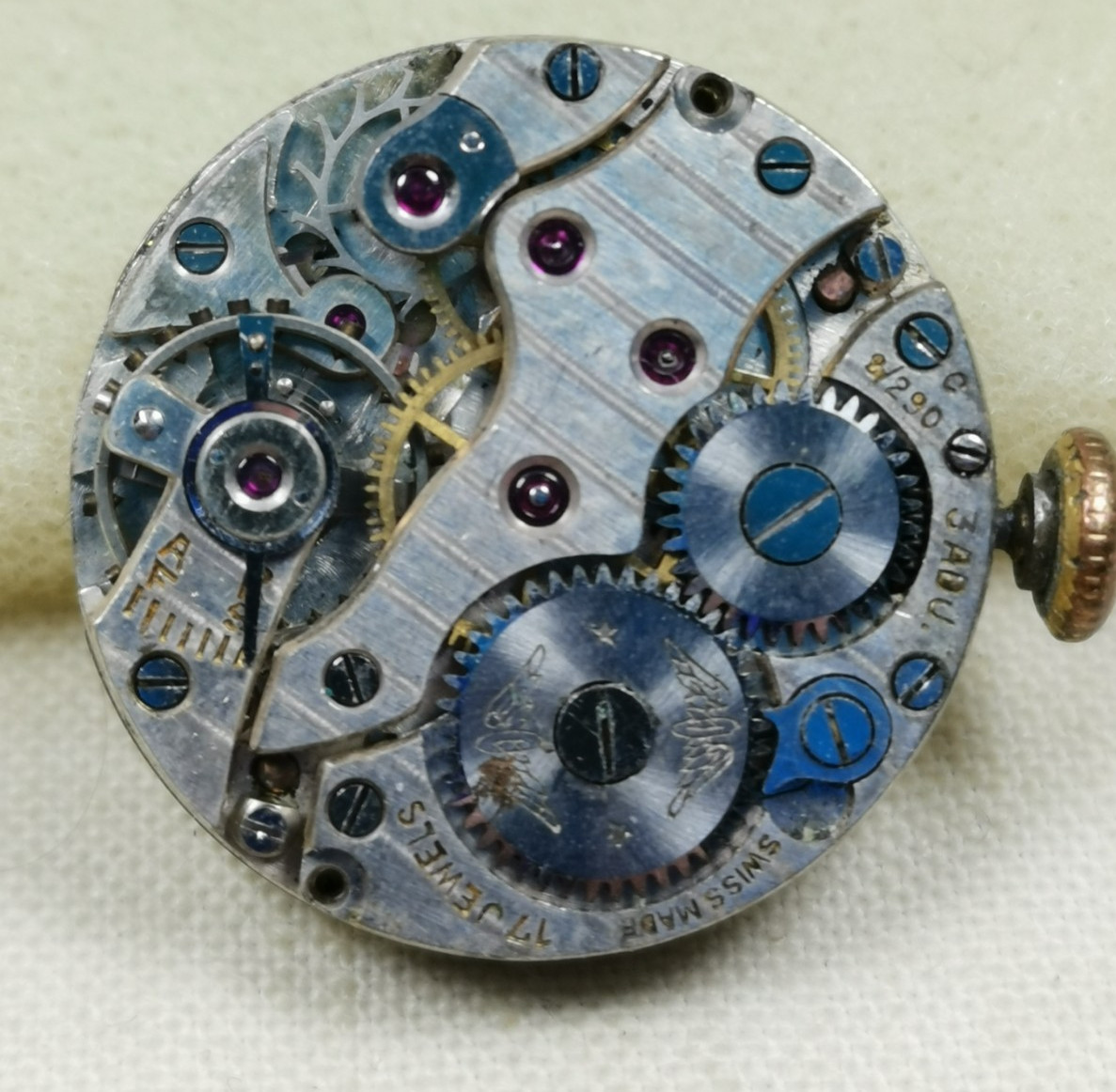 Lot 8 x Rotary Swiss Wristwatch Movements Repair/Parts