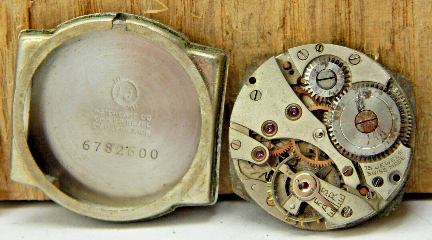 Vintage Rytime Meyer & Studeli 380 15 jewel men’s wrist watch movement with dial