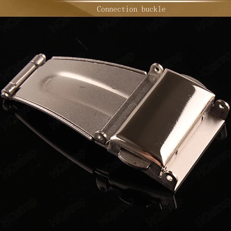 Stainless Steel Watch Buckle Clasp Folding Double Button 5pcs 16mm 18mm 20mm