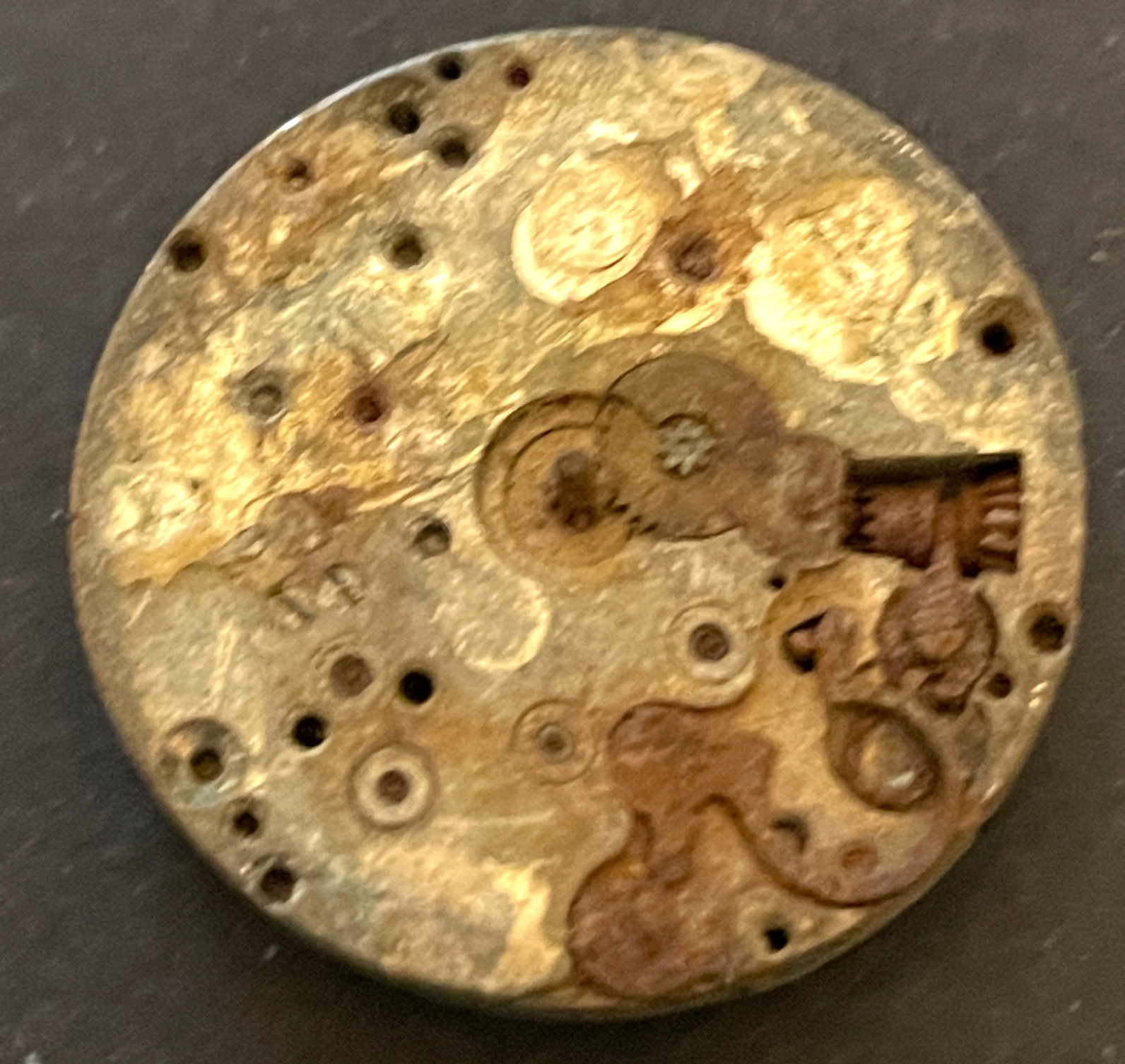 Vintage 1928 Elgin Cal 464 Men’s Watch Movement Parts/Repair 15j USA