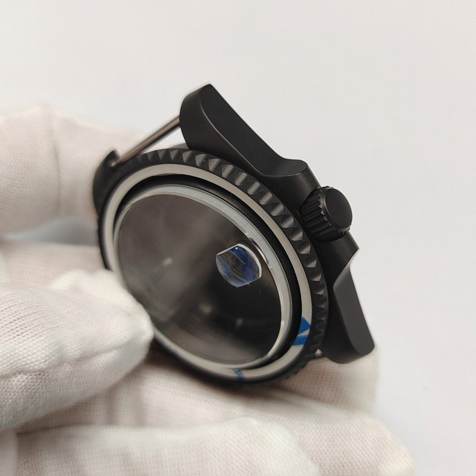 SUB 40MM Watch Case + Frosted Bezel Sapphire Glass for NH35/NH36 Movement