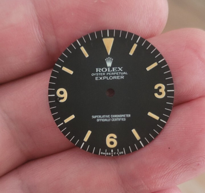Vintage 100% original Rolex 1016 Explorer I dial.Tritium Matte,beautiful Patina!