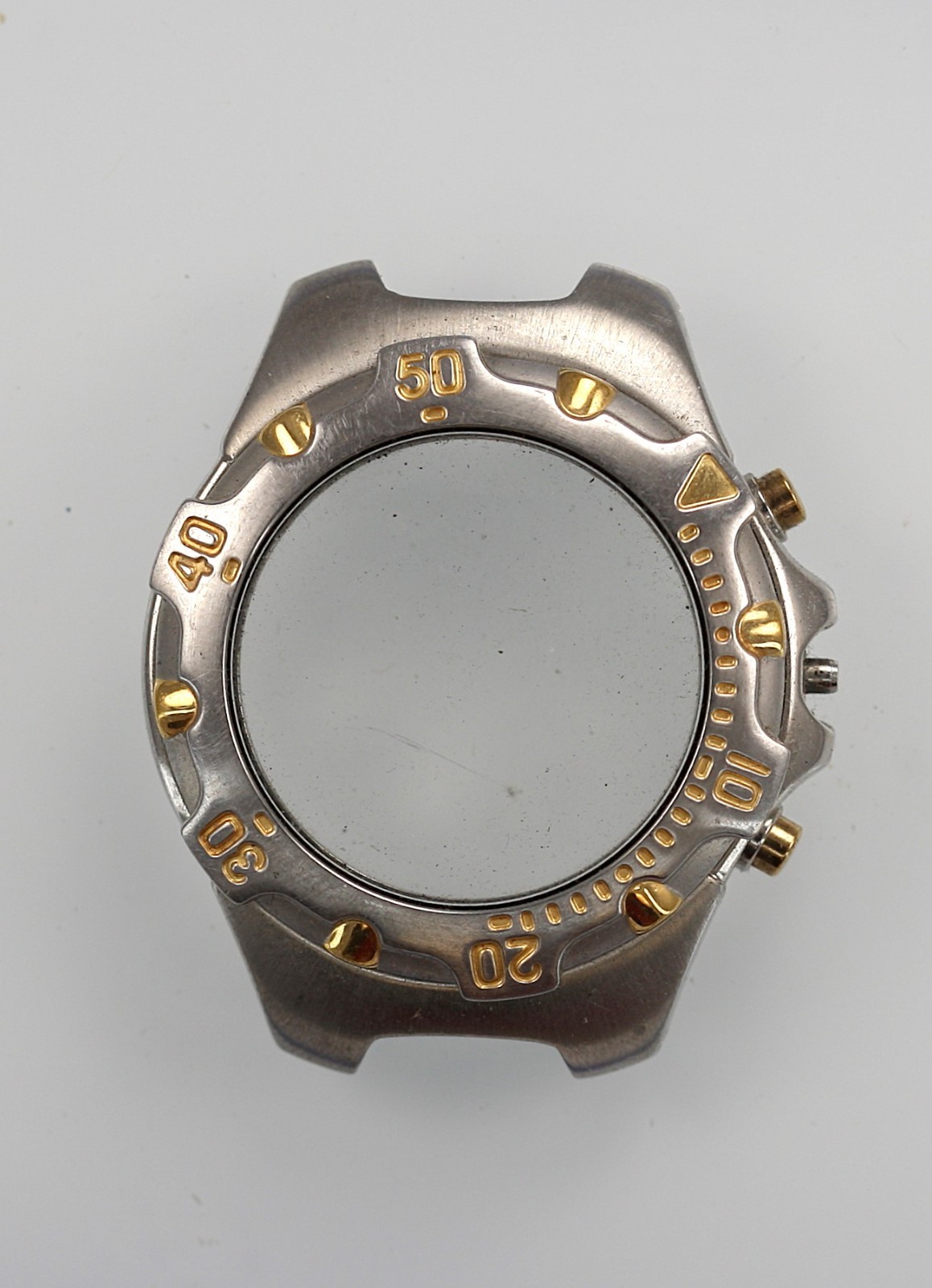 Seiko Watch Men Silver Gold Stainless Steel 100m Battery 7T32-6M49 NON-WORKING