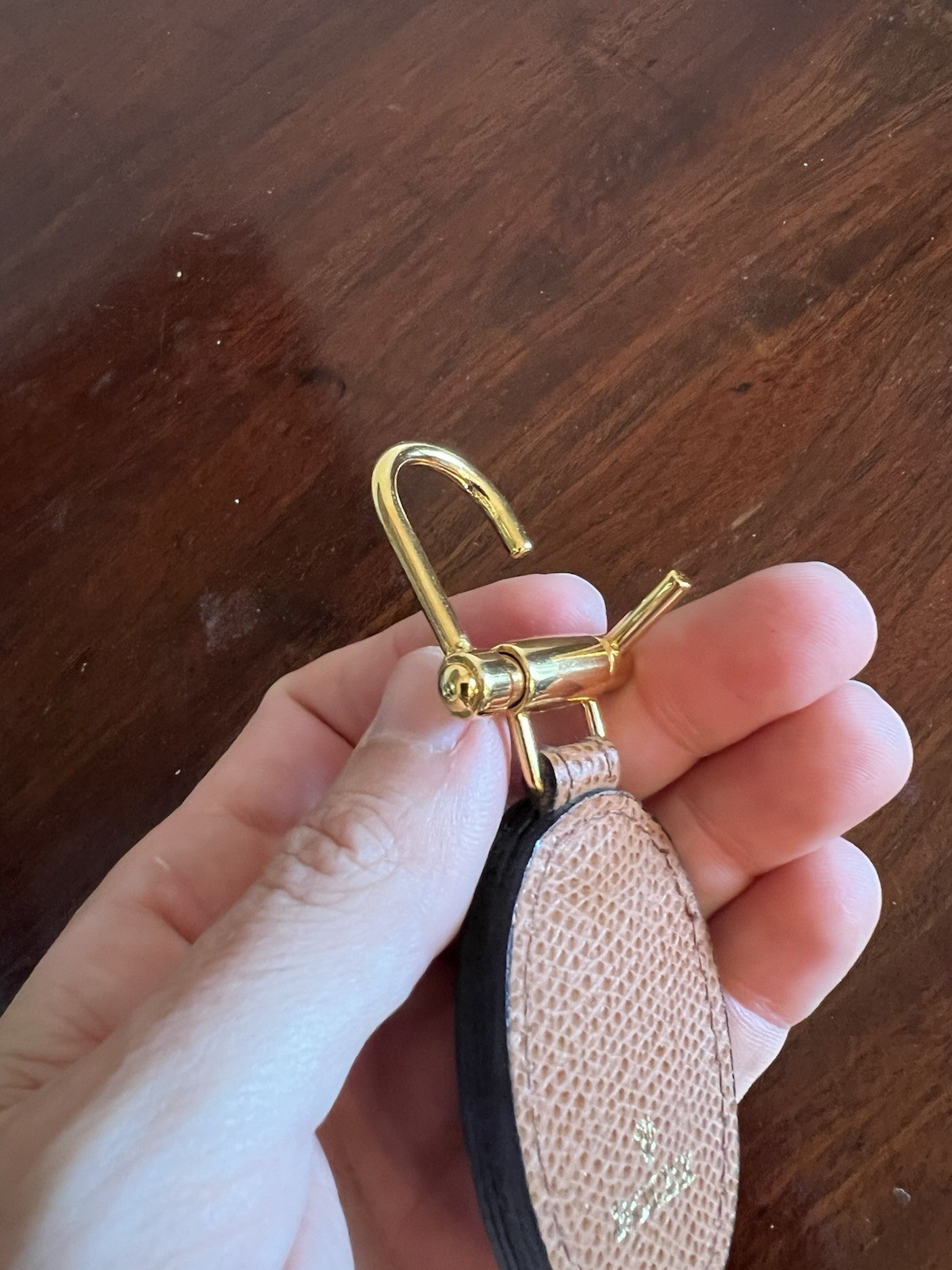 Rolex Swag Vintage Coronet Green Stitched Leather Keychain Key Ring 1990s