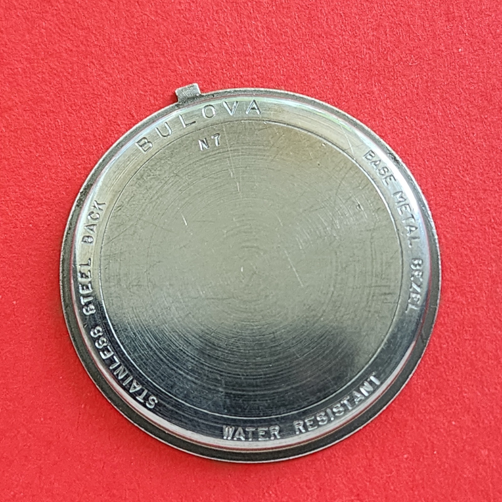 Bulova Accurtron 218 Watch Caseback N7 Dating to 1977 Stamped G3592 Case Back