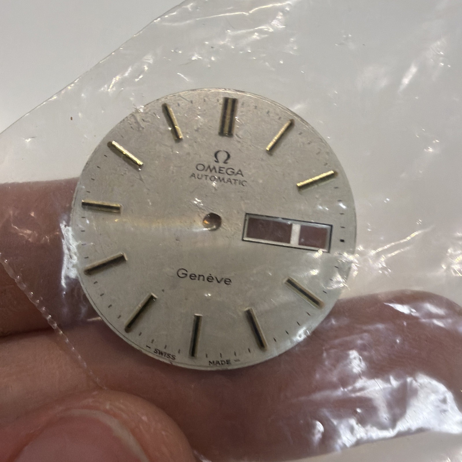 Omega Automatic Geneve Dial – Genuine – Silver With Gold Stick Index – 1609
