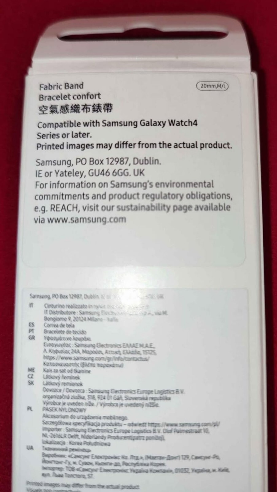 Samsung Fabric Band (Wide, M/L) for Galaxy Watch 6 also Compatible with 4 & 5