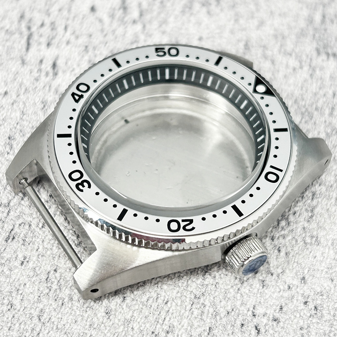 Watch Case 40mm Sapphire Glass Water Resistance Drilled Lugs Fit NH34 NH35 NH36