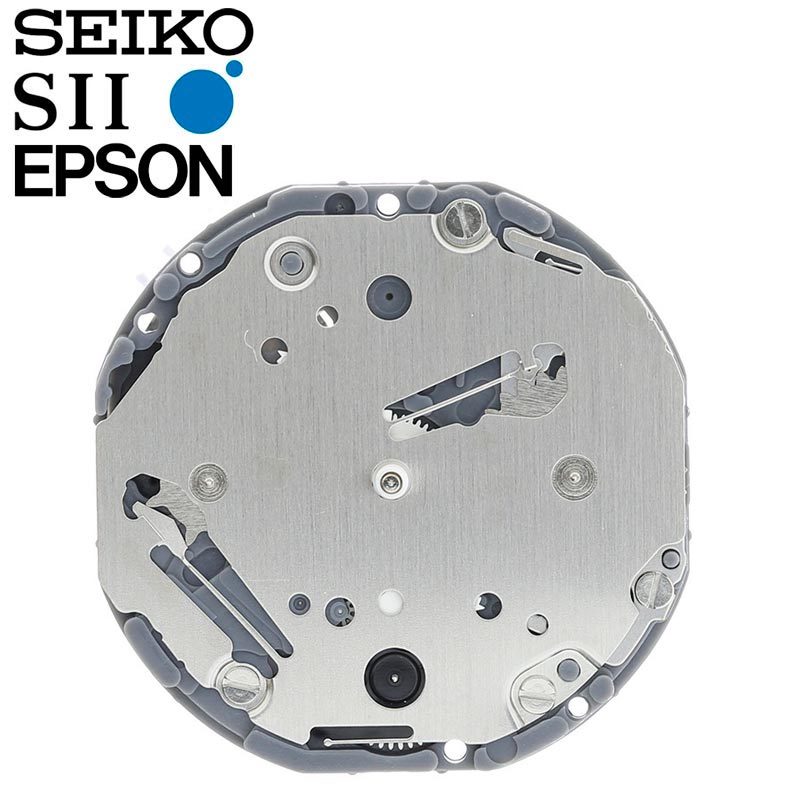 New Japan SII / TMI / Epson VD75 Watch Movement, 10 1/2 Ligne, 2 Hands, 3 Eyes