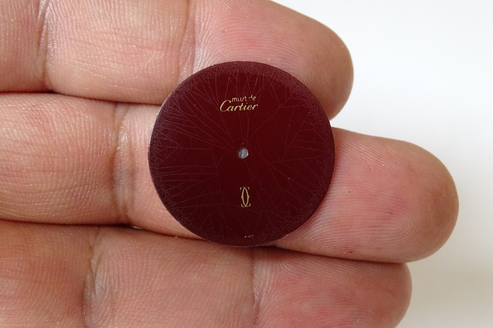 Must de Cartier Vendome Burgundy Dial Quartz Original 26mm