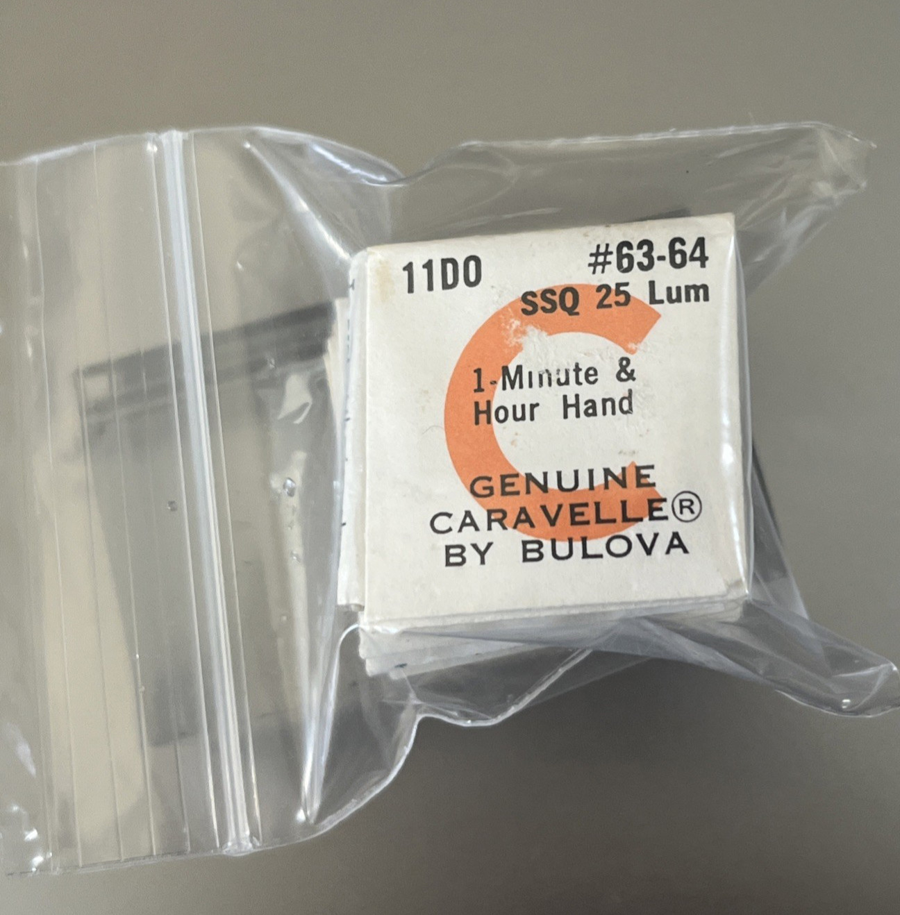 Bulova Caravelle 11DO 11D0 Watch Part 63-64 SSQ 25 Lum MINUTE & HOUR HAND