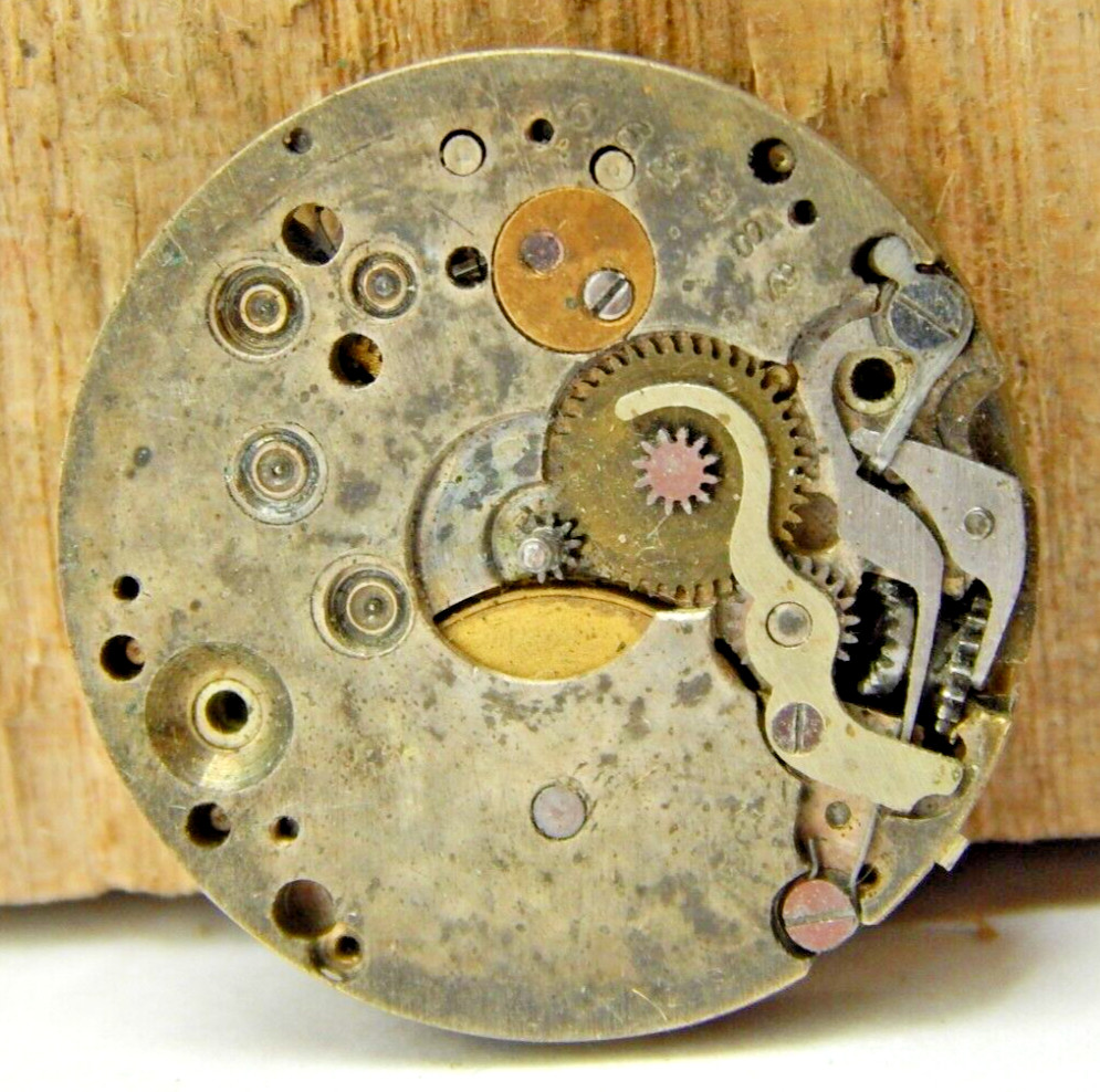 Vintage Imperial 15 jewel 2 adjustment 8/0s watch movement Damaskeened swiss