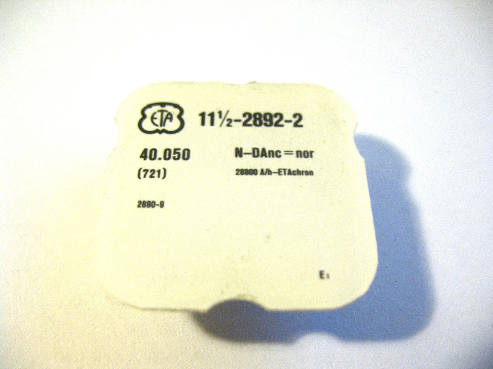 ETA 2892-2,2890-A9,2891 A9,2892-A2,2890-2,2893-1,2894-2,2897 BALANCE COMPLETE