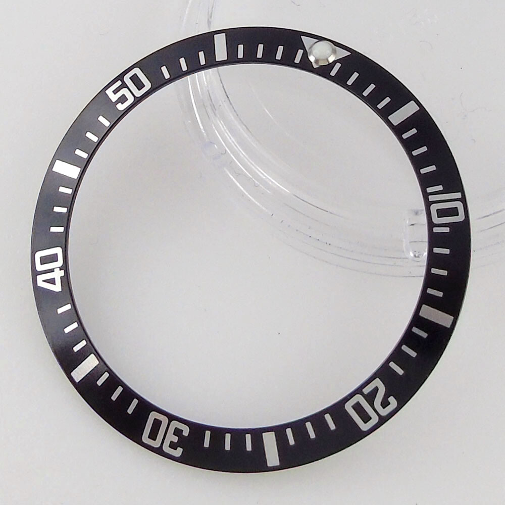 38mm*30.6mm Alloy Watch Bezel Insert Ring Black Spare Part Fit for 40mm SUB Case