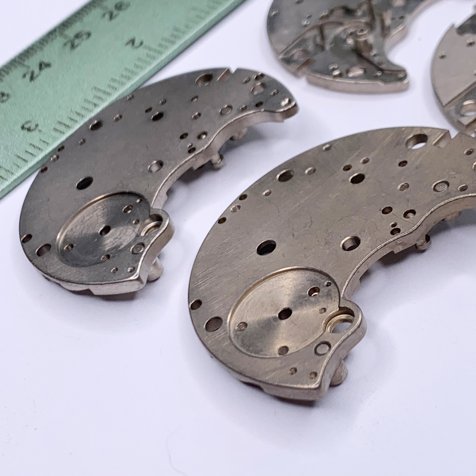 4 Large Pocket Watch Main Plates Crescent Parts Steampunk Altered Art Movement