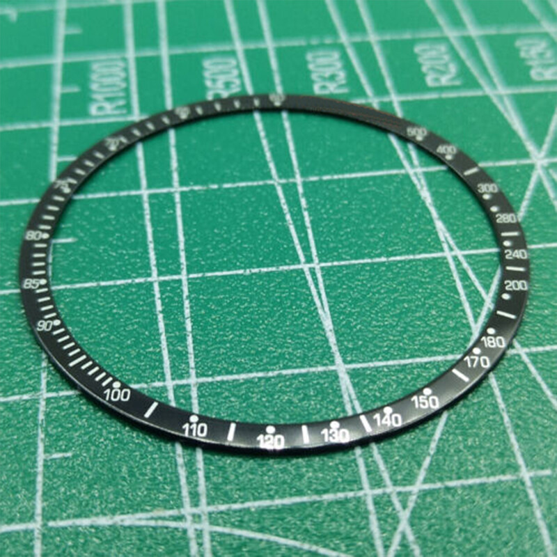 Wholesale Watch Bezel Aluminum Alloy Black Ring+White Font for Omega Speedmaster