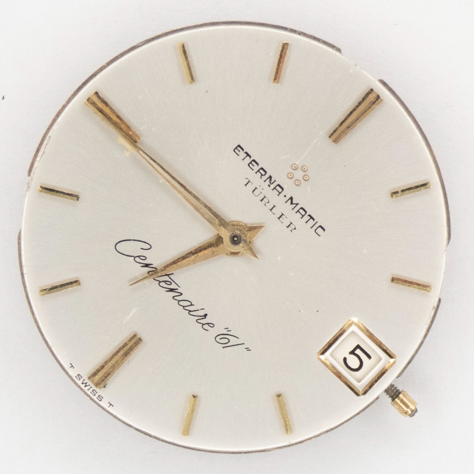 Vintage Eterna Matic Caliber 1438U 21-Jewel Automatic Wristwatch Movement, Runs