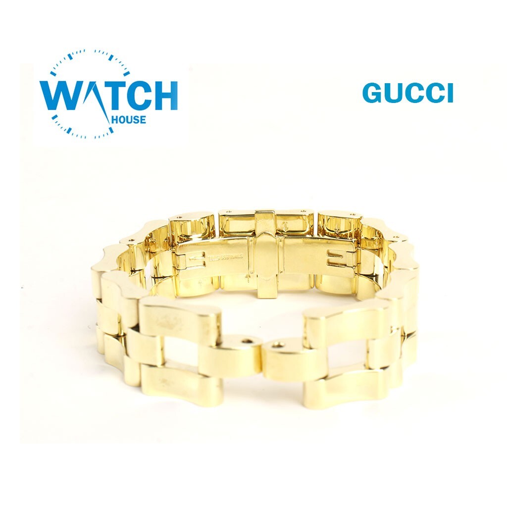 17 mm Vintage Gucci Made Stainless Steel Watch Band Gold Color 2305