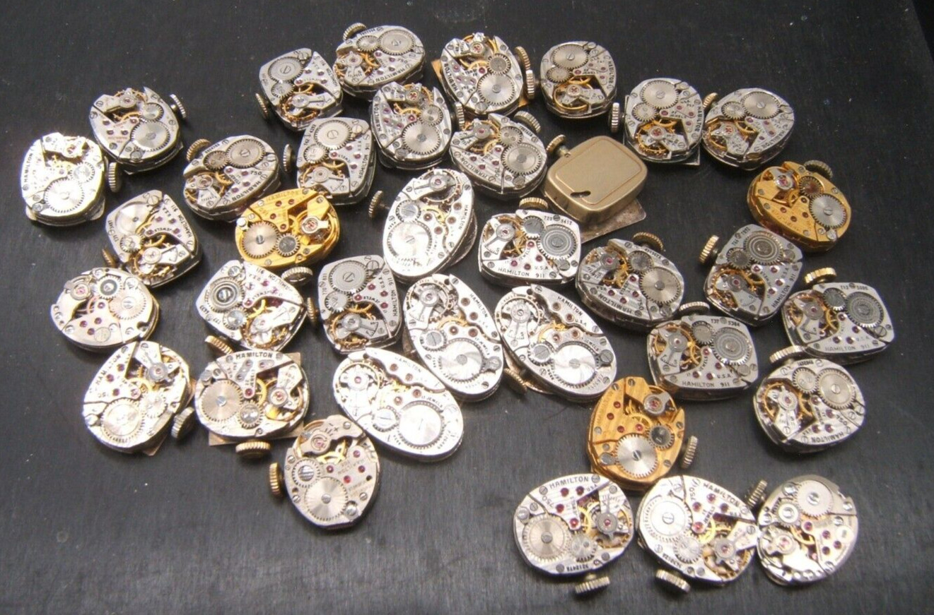 36 VTG LONGINES WOMEN’S WRIST WATCH MOVEMENTS WIND UP AS IS PARTS REPAIR