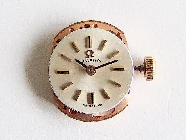 Omega 484 watch movement, crown, dial and hands in working condition