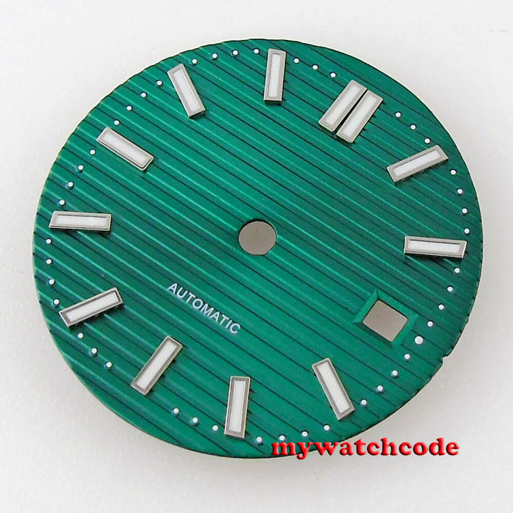 28.9mm sterile black green blue dial fit ETA 2824 2836 DG 2813 8215 mens watch