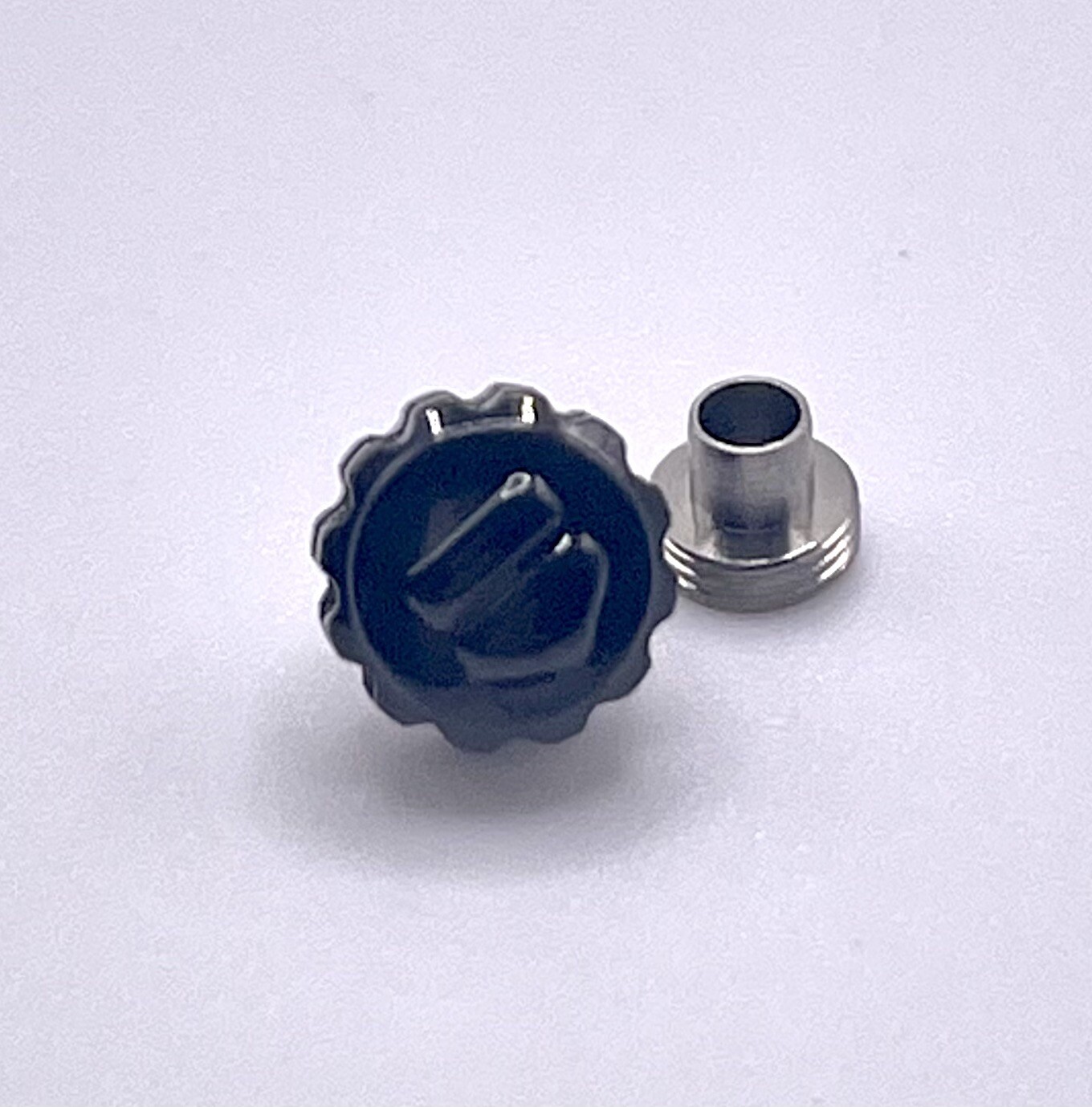 New Generic 7.0mm Black Screwdown Crown & Tube Part To Fit Tag Heuer Watch