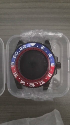 40.5mm Watch Case GMT Sapphire Glass Gold Black NH34 NH35 NH36 Mens Ring Kit