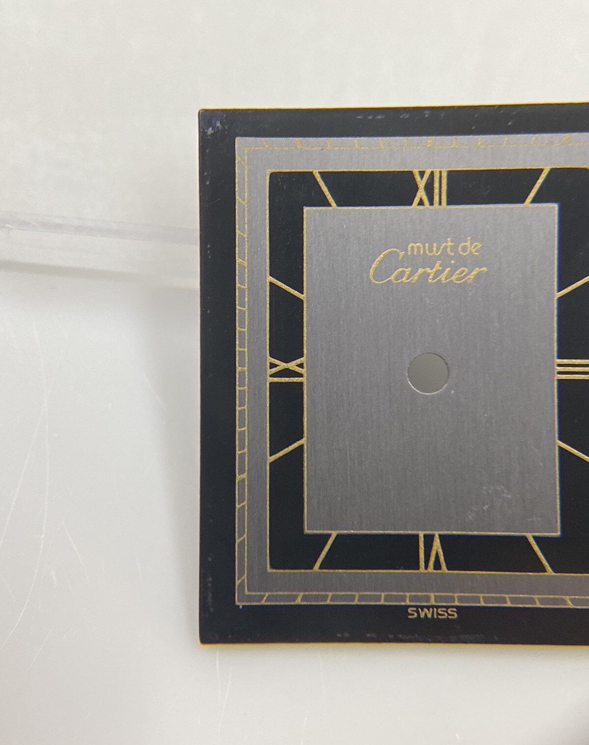 Original Must de Cartier Paris Tank Black/Gray/Gold Roman Dial Ref. 81006 1 1209
