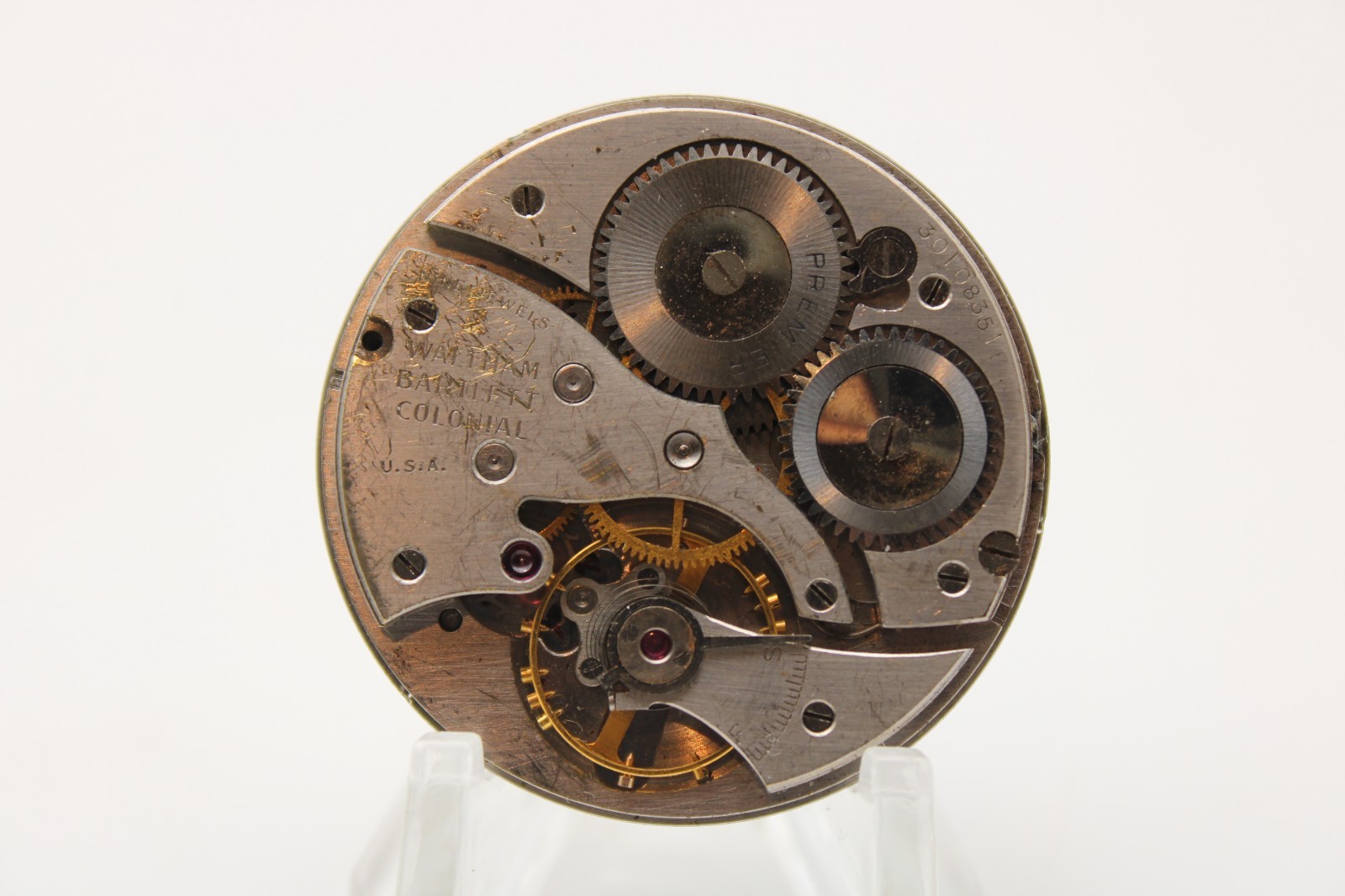 1939 WALTHAM PREMIER POCKET WATCH MOVEMENT 30108351 GRADE 209 12s 9j (TE)