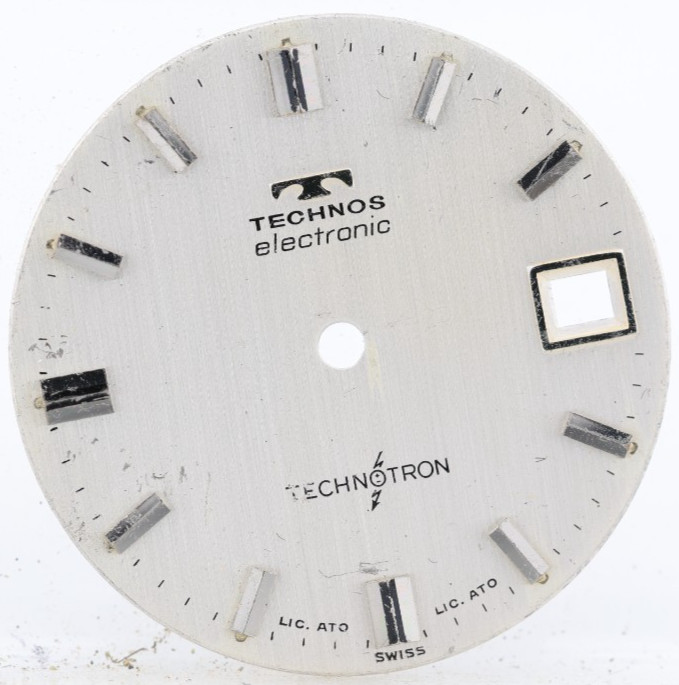 TECHNOS ELECTRONIC TECHNOTRON LIC. ATO. SWISS WRIST WATCH DIAL 29mm (NB)