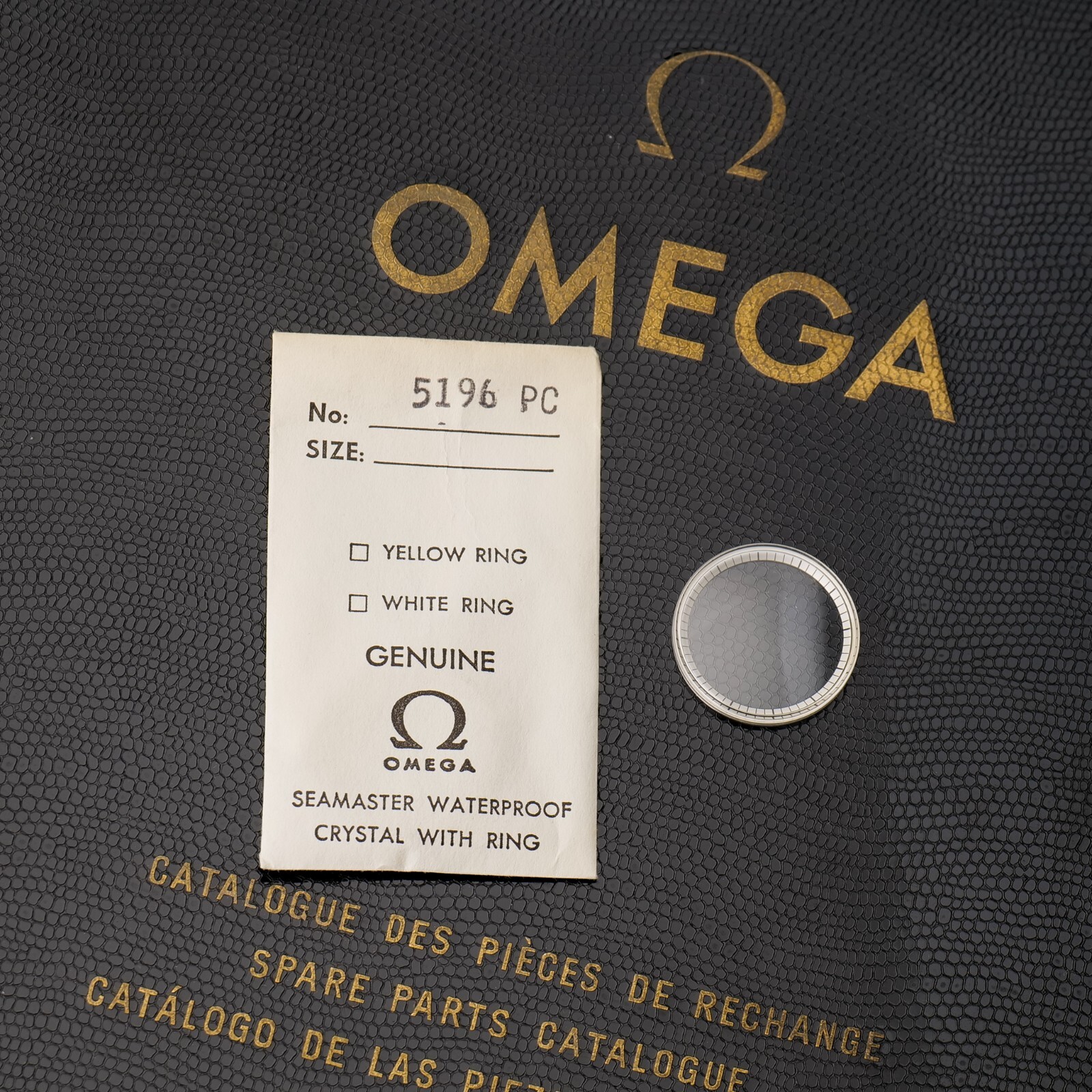 Genuine Omega Crystal 5196PC Watch Part White Tension 24.1mm Refill #177