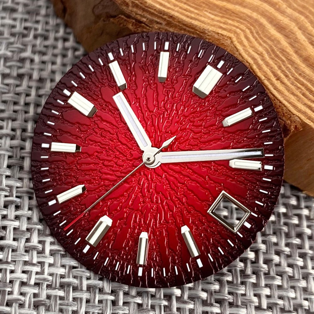29mm NH35 Textured Watch Dial Luminous for NH36 NH38 NH70/71/72 4R35/36 MOD Dial