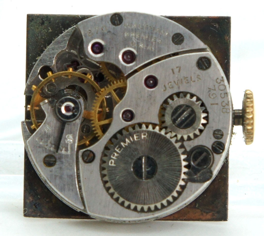 Vintage WALTHAM Premier cal. 870 Mechanical Wrist Watch Movement 1940 Works NICE