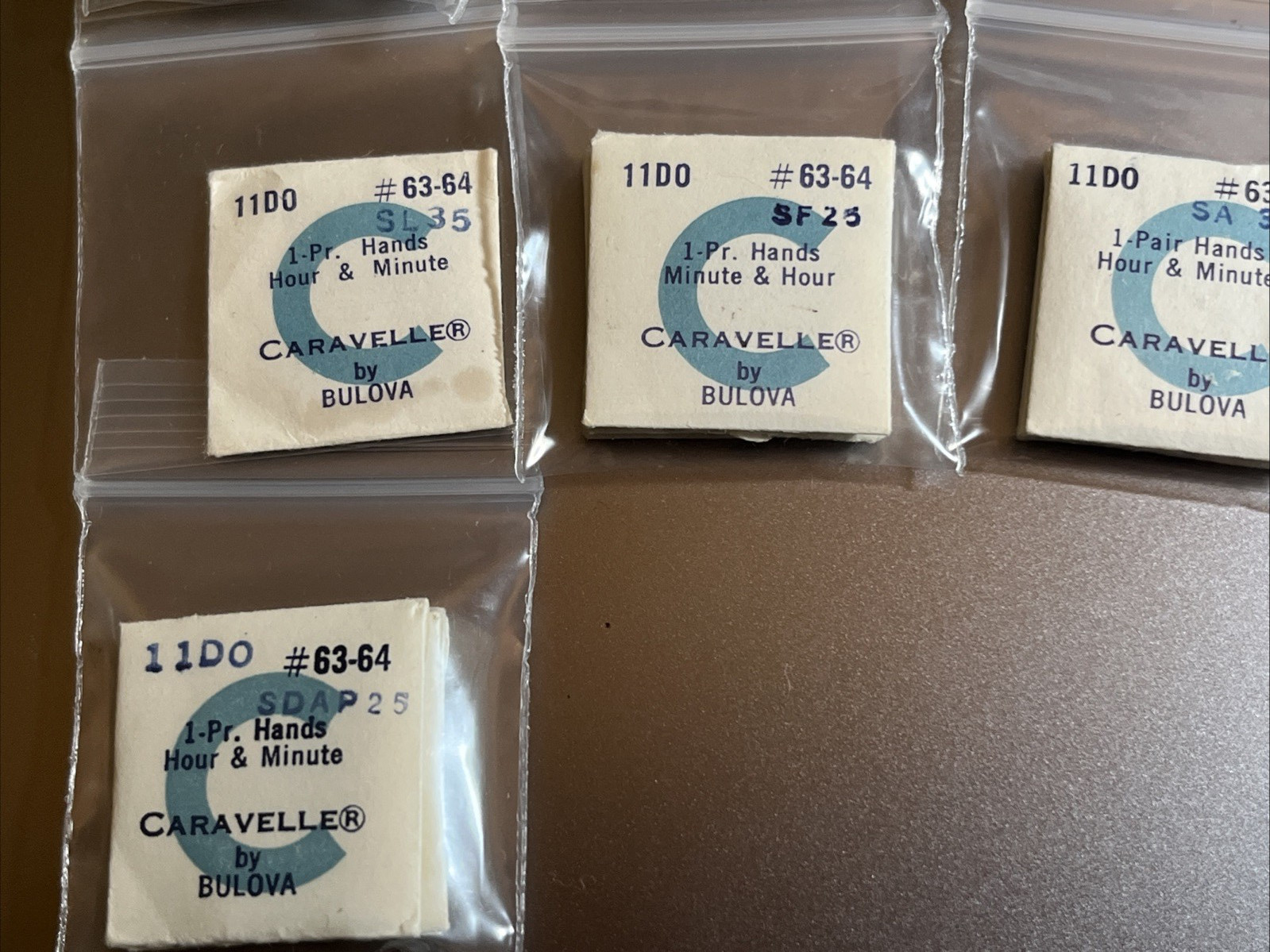 CARAVELLE BULOVA 11DO 11D0 Watch Part 63-64 (1) Pair of Hands Sealed YOU CHOOSE