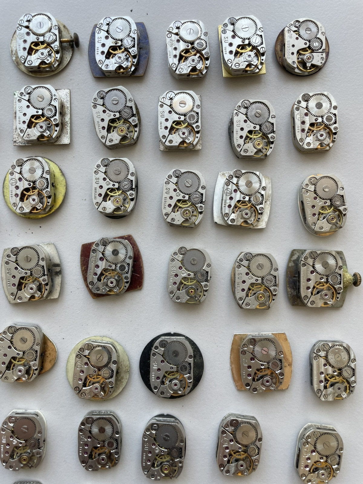 90 Pcs Mechanisms Soviet Woman Watch Movements 14×18 Steampunk Art repair DIY