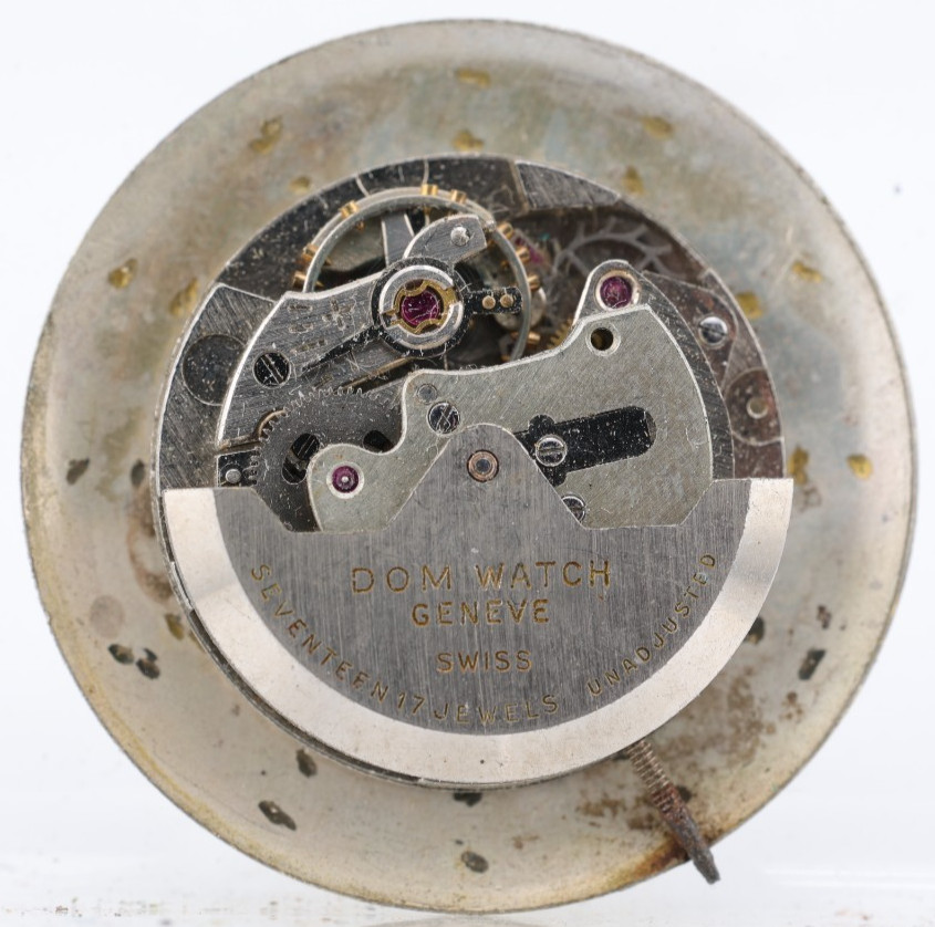 DOM WATCH GENEVE SWISS 17j cal. 1320 WRIST WATCH MOVEMENT, FOR REPAIR (BV)