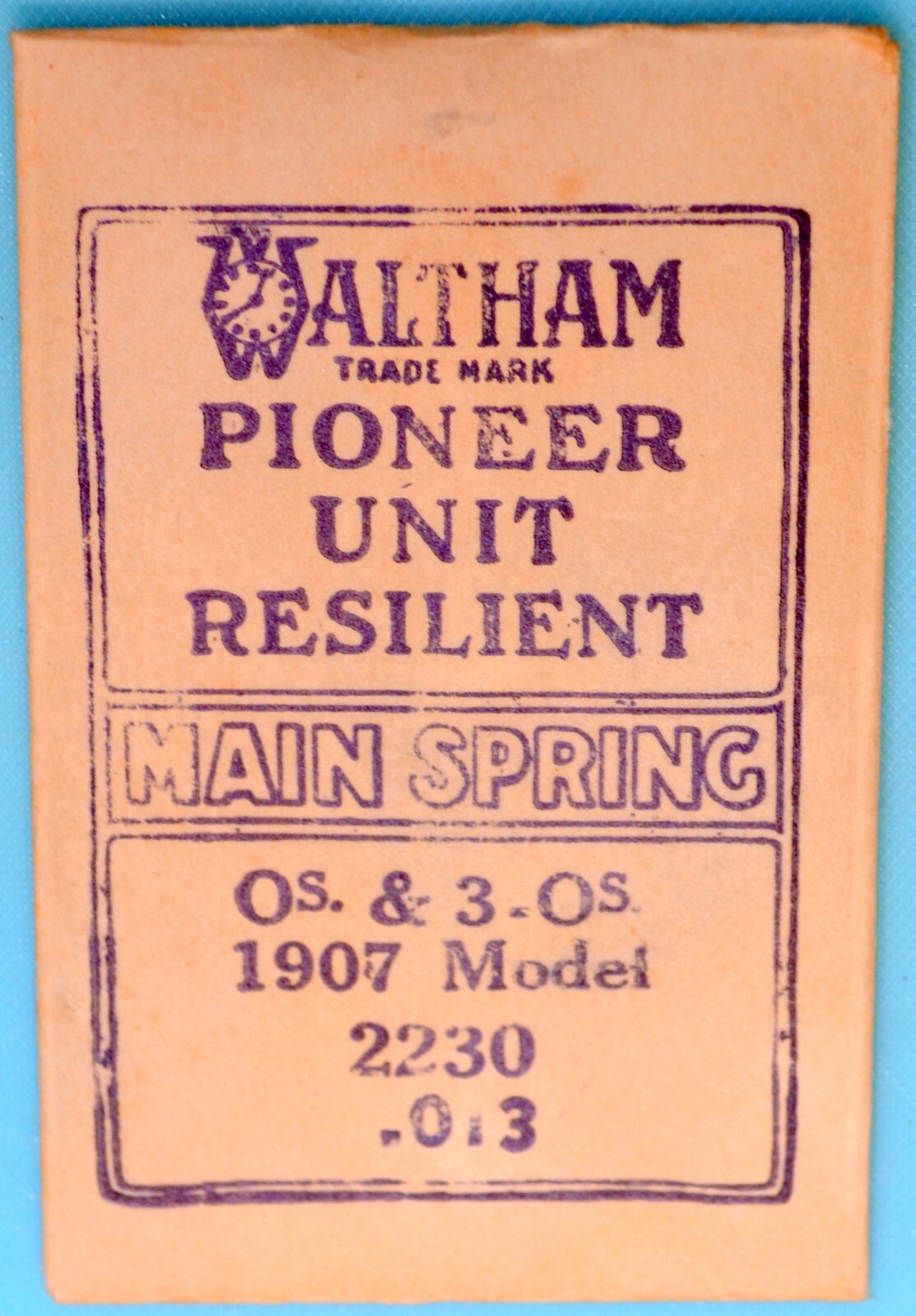 Waltham Wrist Watch Mainsprings