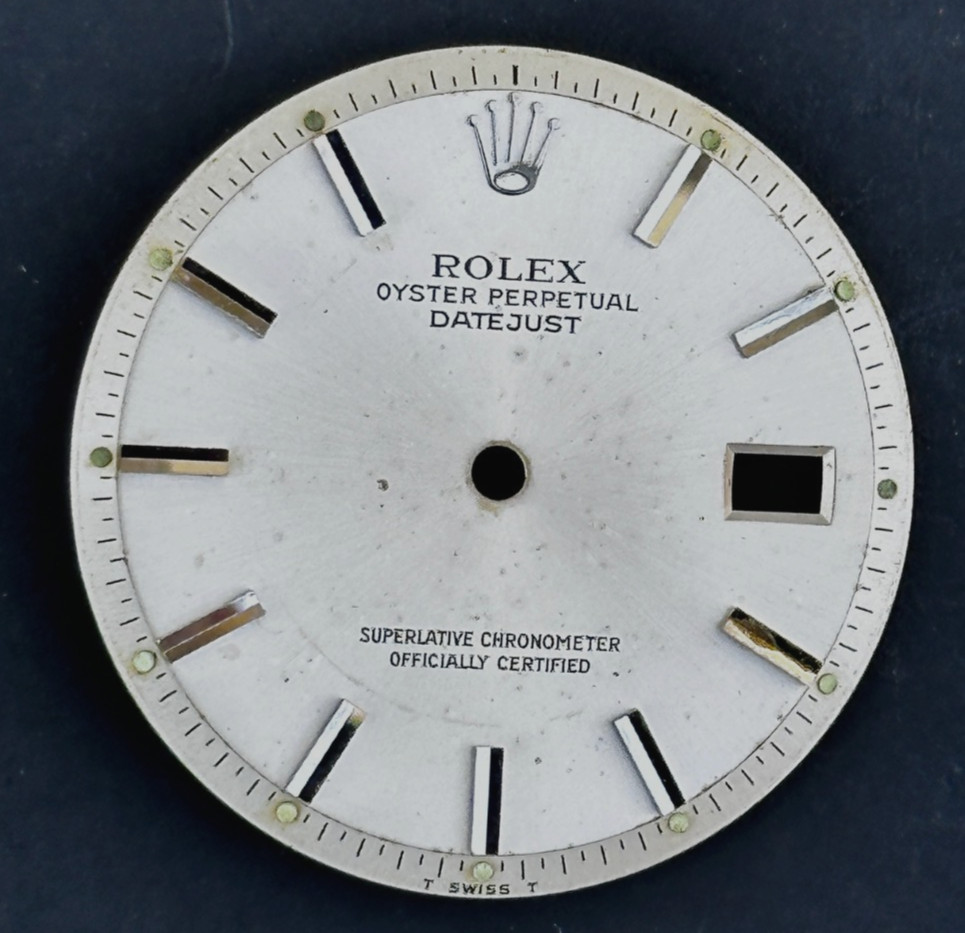 Vintage Rolex Oyster Perpertual Datejust Watch Dial For 36mm Case 1601 1603 1600
