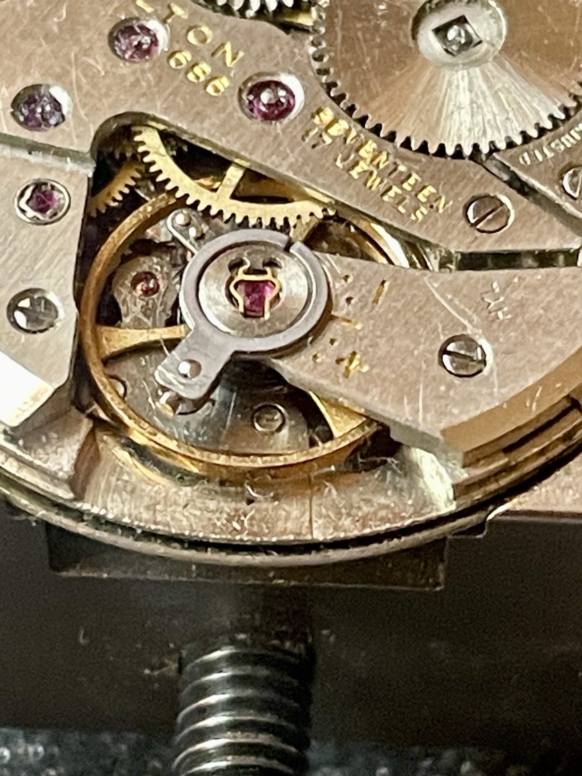 Hamilton watch Movement 686 Parts Or Repair With Original Dial