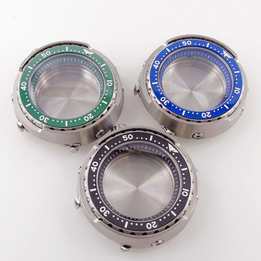 200M Waterproof 46.5mm Sapphire Watch Case For NH35 NH36 Movement Rotating Bezel
