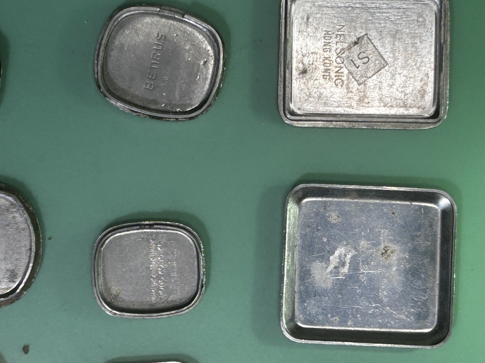 Watch Case Backs – Total of 12 – Various Brands – 1 Lot – 15.2mm – 25.4mm