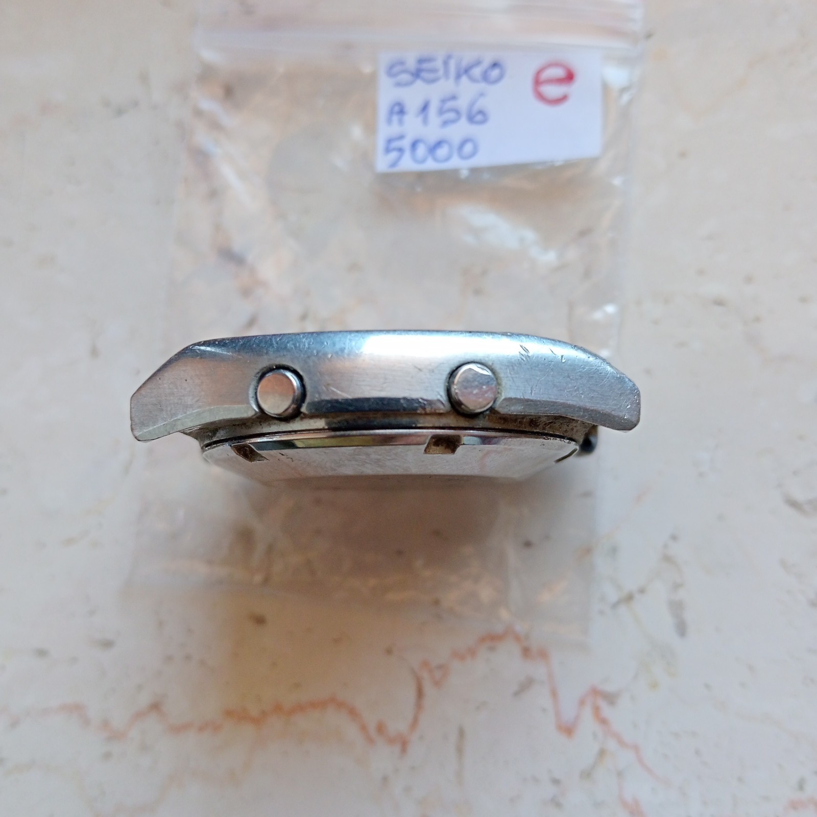 Seiko ref. A156-5000 Vintage USED Steel Case, Cases, Buttons